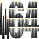 64 Pcs Flameless LED Taper Candles Battery Operated Candles 4 Sizes of 8.5'', 9.65'', 10.83'', 12.8'' Candlesticks Flickering for Halloween Christmas Church Wedding(Black)