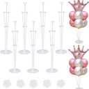 7 Sets Balloon Stands for Table Balloon Stand Kits Clear Table Balloon Centerpiece Stand Balloon Holder Decorations for Birthday Baby Shower Graduation Party Decorations
