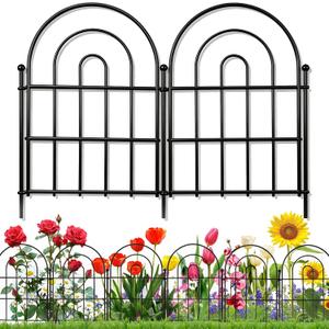 18 Pack Decorative Garden Fence Animal Barrier: 17 in(H) x 18 ft(L) Border Flower Rabbit Garden Fencing Small Arched Rustproof Metal No Dig Fence Landscape Decor for Yard