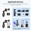 Tomat Pocket 3 Magnetic Mount Stand for DJI Osmo Pocket 3 Accessories Adapter Magnet Extension Suction Bracket Holder Vertical Surface, 180 Adjustable Handle with 1/4 Threaded