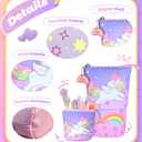 2 x Standing Pencil Case for Kids - Back to School Stuff, Cute Unicorn Telescopic Zipper Pencil Case Aesthetic, Large Capacity Stand up Pen Bag, Portable Pen Holder, Study Supplies for Students