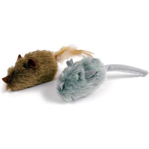 TTcat 2Pcs Catnip Matatabi Silvervine Mice for Cats and Kittens,Interactive Cat Mice Toy,Melody Chaser Cat Play Squeaking Mice.