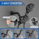Tub and Shower Faucet Set Complete Dual Shower Head and Handheld 2 in 1 Combo Set Shower System with Tub Spout Tub and Shower Trim Kit Matte Black