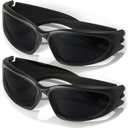 AIEYEZO Y2K Sunglasses Womens Mens Wrap Around Sports Sun Glasses Fashion Oval Thick Frame Ladies Shades