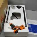 Giraffe Tools Heavy Duty Retractable Hose Reel, 5/8" x 92FT Automatic Rewind Garden Hose Reel with 360 Swivel Base, Ground Mounted for Lawn, Patio, Concrete Floor & Yard Watering