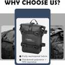 2 x MRSXXNTY 2 Pcs Motorcycle Crash Bar Bag 4L Bumper/Anti-Fall Bar Luggage Bag Motorcycle Frame Bag Side Bag Waterproof Wear-Resistant and Durable Comes With Shoulder Strap Black (Black 2Pcs)