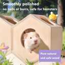 Dwarf Hamster Hideout Versatile Wooden House for Small Animals, Gecko, Lizard & Rat Hideout, Smoothly Polished, Ideal for Bedroom or Granary