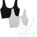 Fruit of the Loom Women's 1-Pack Seamless Full-Coverage Wireless Bra (Large, Grey)