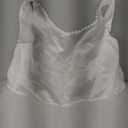 Flower Girl Dress for Wedding Pearls Tulle Dresses Kids Princess First Communion Pageant Party Satin Bowknot Gowns (6, White)