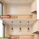6-Inch Recessed Can Light Conversion Kit for Pendant Light or Ceiling Fan, Ceiling Fixture Adapter with 7" Decorative White Plastic Medallion, Retrofit Kit for 6" Recessed Housing
