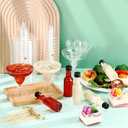 Baderke 40 Sets 5oz Plastic Charcuterie Cups with 1.7oz Mini Salad Dressing Bottles 50 Cocktail Picks, 50 Spoons Forks, 2 Funnels Disposable Snack Appetizer Cups for Wedding Birthday Party Supplies