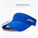 Lightweight Sports Sun Visor Hat Packable for Men Women Running Tennis Golf, (Blue, M)