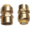 HQMPC Pex Fitting 1/2" Female Npt x 1/2" Straight Coupling Push Fit PEX Fittings Female, Push-to-Connect Copper, CPVC, No Pb Brass Plumbing Fittings (2pcs, 1/2")