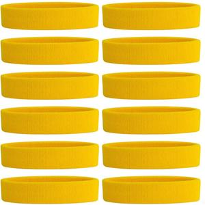 ONUPGO Sweatband Headbands for Men & Women -12PCS Sports Headbands Moisture Wicking Athletic Cotton Terry Cloth Headband for Tennis,Basketball,Football,Gym,Working Out