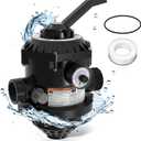 262506 1-1/2-Inch 6-Way Clamp Style Valve Compatible with Pentair Pool and Spa Sand Filter Replacement# 262504,261130 Filter Valve