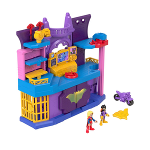 Fisher-Price Imaginext DC Super Friends Toy Batgirl Hero Hideout Playset with 2 Figures & 5 Accessories for Pretend Play Kids Ages 3+ Years