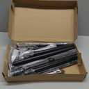 1 Inch Bay Window Curtain Rods Corner Curtain Rods Set 30-87 Inch Center Rod for Windows 30-63 Inch Side Rods,Curtain Rods Set (Black)