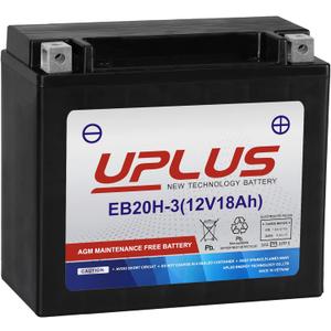Motorcycle Battery YTX20HL-BS, UPLUS EB20H-3 Snowmobile UTV ATV YTX20L-BS YUAM320BS Maintenance Free Sealed AGM Powersports Compatible with Yamaha Honda Suzuki Harley-Davidson Kawasaki Jet Ski