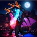 8 FT Tall Halloween Inflatables Dragon Outdoor Decorations Blow Up Yard Three-Headed Dragon with Built-in LEDs for Lawn Garden Holiday Indoor Party Decor