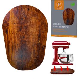 Wooden Mixer Slider Mat Accessory Compatible with KitchenAid 6/7/8 Quart Bowl-Lift Stand Mixer, Sliding Tray for Countertop Organization