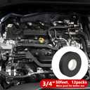 SWRT Wire Harness Tape, 3/4 Inch  50 Feet, 12 Packs (600 Feet Total), Self-Adhesive Black Cloth Electrical Tape for Automotive Use, High Temperature Resistance Felt Tape.