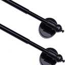 Magnetic Curtain Rods for Metal DoorsMulti-Use Adjustable Appliance for Windows Iron Steel Places9-16 InchBlack2 Pack