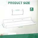 Lounsweer 4 Set Pegboard Shelf Acrylic with Metal Hooks Organizer Accessories Storage for Pegboard Display Wall Craft Room Home Garage Nursery Kitchen(Clear,12 x 4 Inch)