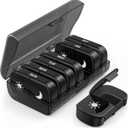 PULIV Extra Large Weekly Pill Organizer 2 Times a Day, One-Side Open Pill Box 7 Day for Easy Filling, Black Privacy Protection AM PM Pill Case for Vitamins, Medication, Supplements, Fish Oils Black