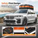 Truckiipa Car Rooftop Cargo Carrier Bag, 20 Cubic Feet Waterproof Roof Cargo Carrier Bag, Soft Shell Car Top Cargo Box for All Vehicles with/Without Racks, Anti-Slip Mat, Door Hooks, Luggage Lock