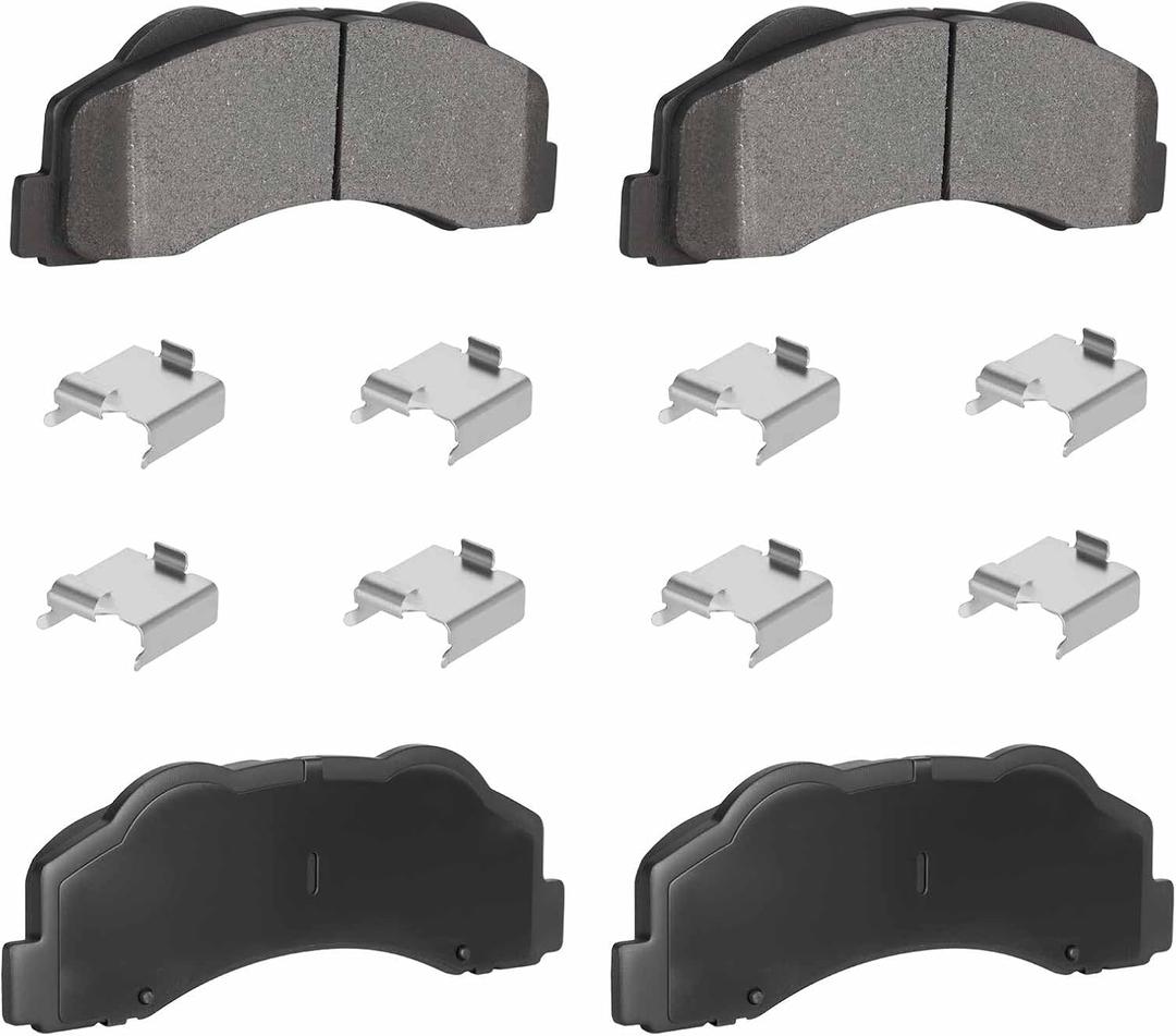 ILONPA Front Semi-metallic Disc Brake Pads Set for Ford F150 Expedition 2010-2021, for Lincoln Navigator 2010 2011 2012 2013 2014 2015 2016 2017 2018 2019 2020 2021, 4PCS(With Hardware)