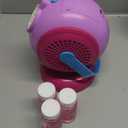 Bubble Machine, Automatic 360 Rotation & 75 Adjustment Bubbles Blower for Kids, Toddlers, Bubble Toys with LED Light - Gifts for Girls 1+ Year Old, Halloween, Outdoor, Birthday, Party (Pink+purple)