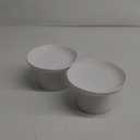 VCEPJH Raised Cat Food Bowls Shallow Cat Plate Pack of 2 Ceramic Elevated Cats Dish 6.1in Flat Anti Whisker Fatigue Wide Pet Food & Water Feeder for Indoor Kitty Kitten (White)