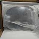 28" x 20" inch Silver Frameless Rectangular Bathroom Mirror, Irregular Beveled Edge Wall Mirror, Modern Vanity Mirror for Living Room, Bedroom and Entryway