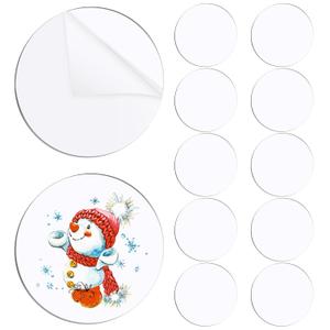 12PCS 6 Inch Clear Acrylic Circle Sheet, 1/8" Thickness Disc, Round Blank Plastic for Name Cards, Cricut Cutting, Painting and DIY Projects