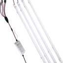 Magnetic Mount 4FT LED Retrofit Kit,72W 2X4FT(1 Driver & 4 LED Strips),150LM/W,4000K Natural Light,0-10V Dimmable,T8 T10 T12 Replacement kit for Troffer, Quick Easy Install