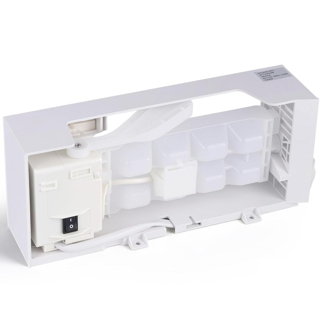 Upgraded W11700250 W11359448 W11546935 W11633658 Ice Maker Assembly Compatible with Whirlpool Kenmore Amana Maytag, Replaces AP7019172 | Set Refrigerator Water Supply to 110ml to Avoid Ice Clumping