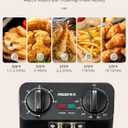 Reemix 4.5L Electric Deep Fryer with 3 Stainless Steel Baskets
1700W, 2 x 2-Qt and 1 x 4-Qt Baskets, Viewing Window, Adjustable Timer and Temperature up to 400°F, Breakaway Cord