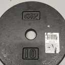 CAP Barbell Cast Iron Standard 1-Inch Weight Plates, Black, 10 Pounds