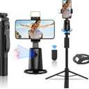 Auto Face Tracking Tripod 360 Rotation, 67" Tripod for iPhone Selfie Stick,Phone Tripod Stand Holder with Remote Gesture Control,No App, for Live Video Tiktok Live Vlog Streaming Video