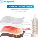 Westinghouse Electric Blanket Heated Throw Blanket, Faux Fur Heating Blanket, 6 Heat Settings & 4 Hours Auto Off, Seal Brown, 50x60inch