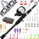 WIDDEN Kids Fishing Pole, Youth Fishing Rod and Reel Combo - Telescopic Portable Fishing Pole with Tackle Box Bag Starter Anglers Set, Fishing Gear Kit for Boys Girls Teens Age 5-18 and Beginners