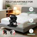 Massage Headrest for Bed with Arm Rest & Face Pillow, Adjustable 6-18" Bed Massage Head Holder, Portable Massage Face Cradle, Massage Pillow Face Down, Bedside Home Massage Kit for Mattress, Black