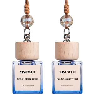 Car Air Fresheners 2-Pack Car Freshener Vent Clips, Long Lasting Hanging Freshener for Auto and Home, 2pcs Sea&Guaiac Wood