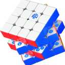 GAN 460 M V2, 4x4 Speed Cube Magnetic Speedcube Dual-Layer Structures Puzzle Omni-Magnetic Architecture 160 Magnets Fidget Toy for Kids Adults, UV Version