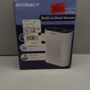 Quiet HEPA Air Purifier for Bedroom and Home, ECOSELF Air Purifier for Large Rooms up to 2400 Ft with PM2.5 Air Quality Display, 20dB Sleep Mode for Office Living Room (Silver)