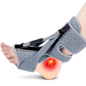 Upgraded Plantar Fasciitis Night Splint, Adjustable Dorsal Brace for Achilles Tendonitis Relief, Foot Drop Support for Sleeping, Heel Spur Pain Men Women, Calf Stretcher Strap, Gray