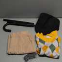 Liitrsh 8 Pcs Old Man Costume for Kids Grandpa Costume 100 Days of School Halloween Vest and Pants for Boys (5-7 Years, Yellow Green Plaid)