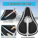 Geronmine Gel Bike Seat Cover Padded Bicycle Saddle Covers for Women & Men, Most Comfortable Exercise Bike Seat Cushion Cover, Soft for Spin Indoor Outdoor Cycling Class Mountain Stationary Bikes