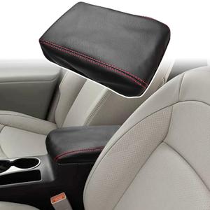 ramuel Compatible with Center Console Armrest Cover Pad PU Leather Arm Rest Covers Mat Middle Console Cover Lid Protector Pad for Nissan Rogue 2008-2012 Black