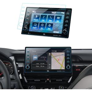 2PCS Car Screen Protector for Toyota Camry (XLE/XSE/LE/SE/TRD) Hybrid 2024 2025 2023 2022 2021 Accessories Navigation Nano Touchscreen Protector Film HD Clear Anti-Glare 9''